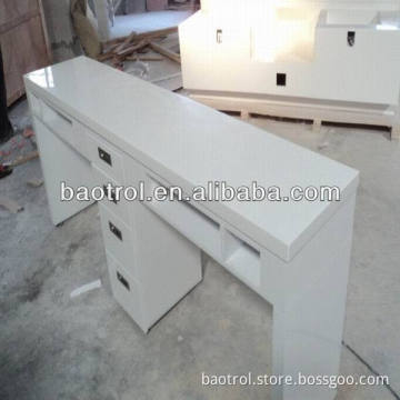 china munufacture acrylic solid surface nail salon furniture manicure table
